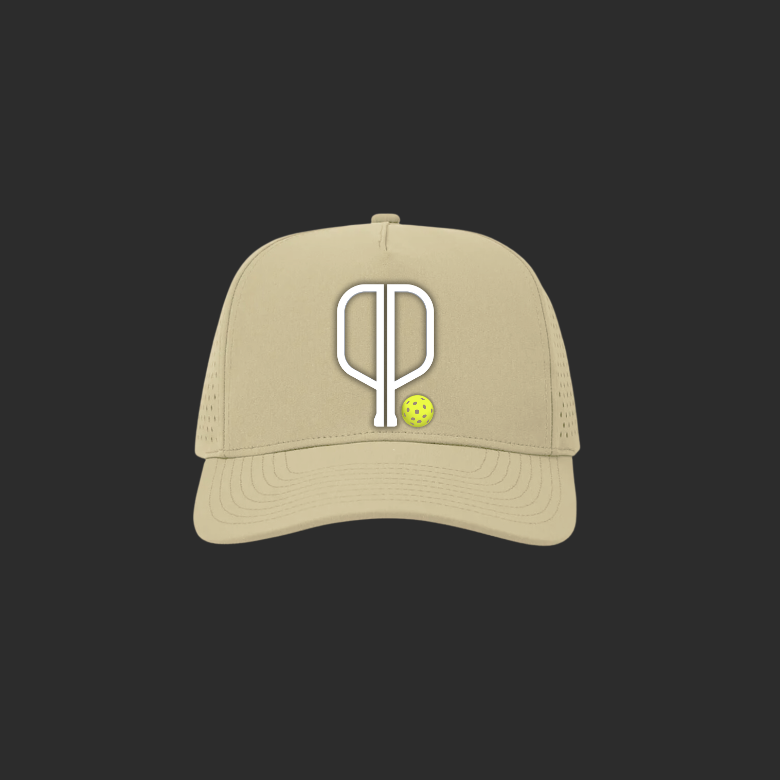 Stylish Pickleball Playbook Performance Trucker Hat with breathable mesh and modern logo for optimal performance.